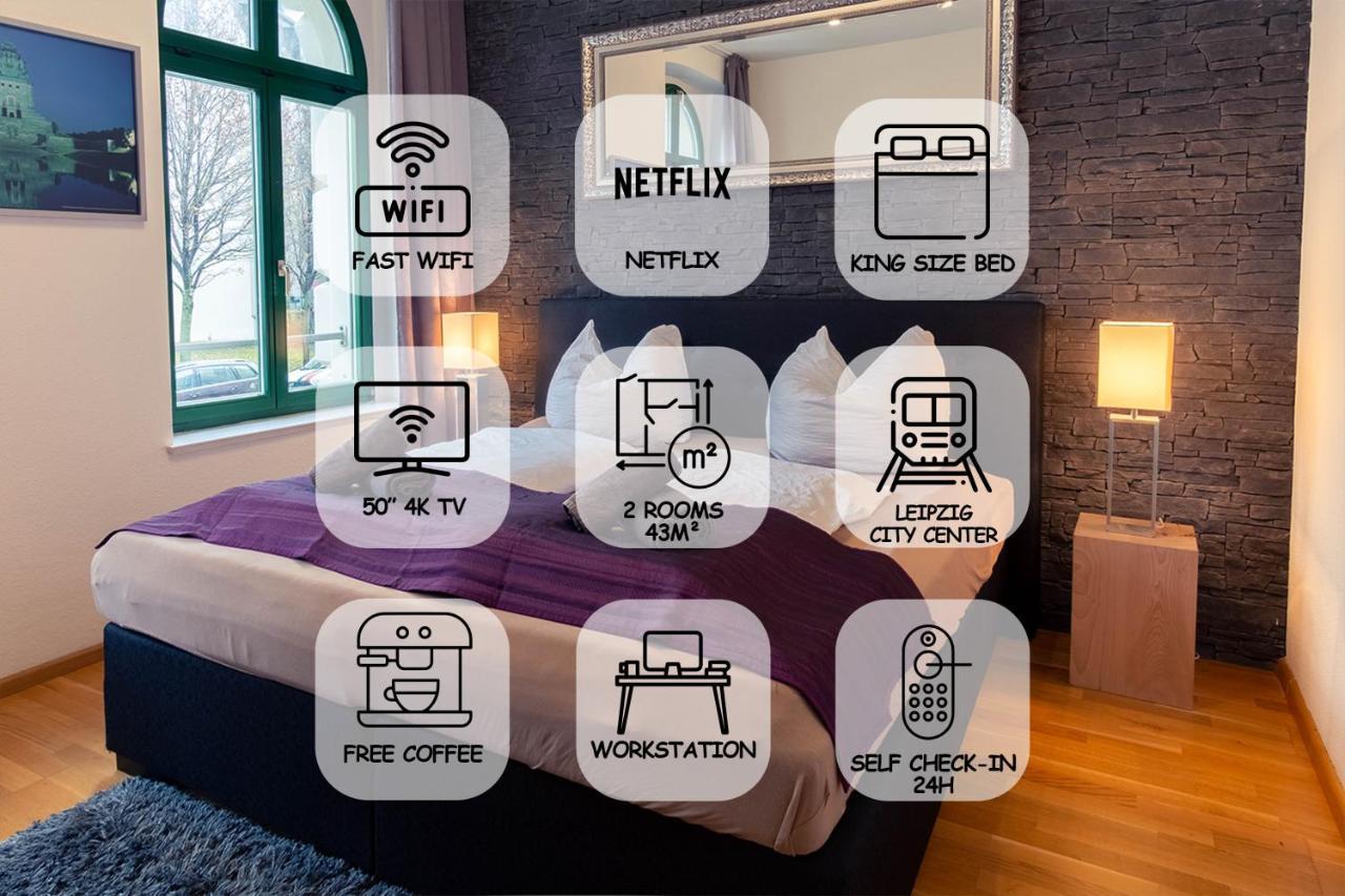 Feelgoodflats Design Apartment In City Center, Central Station Close With Netflix Und Workplace 라이프치히 외부 사진